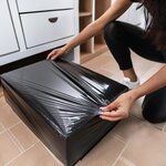 Pack And Move - Lot 4 Rouleaux Film Étirable - 300 M - Noir - Film Déménagement Film Emballage Film Palette Film Protection