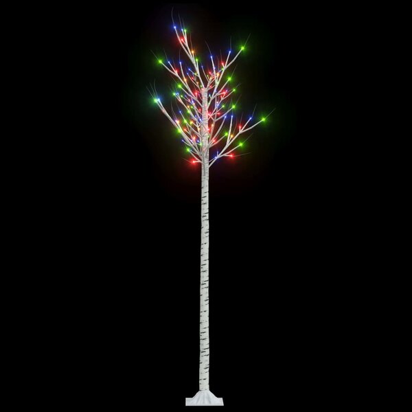 vidaXL Sapin de Noël 200 LED colorées Saule 2 2 m Int/Ext