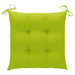 vidaXL Chaises pliables d'extérieur lot de 6 et coussins Bois d'acacia