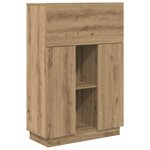 vidaXL Bureau d'écriture en chêne artisanal Chêne artisanal