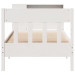 vidaXL Lit bibliothèque sans matelas blanc 90x190cm bois de pin massif