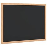 vidaXL Tableau noir avec cadre bois de pin massif noir 40x30 cm
