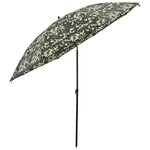 vidaXL Umbrella de pêche Camouflage 300 x 240 cm Polyester Oxford