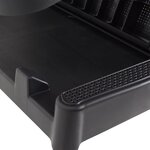 vidaXL Chaise longue anthracite 186x60x29 cm PP