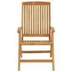 vidaXL Chaises de jardin inclinables lot de 2 et coussins teck massif