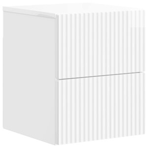 vidaXL Cabinet de chevet mural Blanc brillant 33 x 34 5 x 40 cm