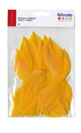 Plumes lissées jaune 3 g lg 6 cm env.