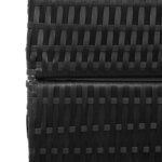 vidaXL Paravent Pliant Manuel Noir 146 x 180 cm. polyrotin