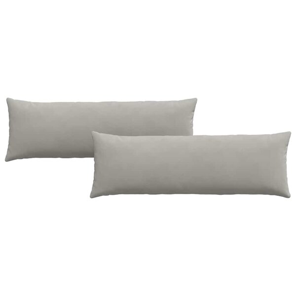 vidaXL Coussins de canapé 2 Pièces Gris clair 120 x 40 cm tissu