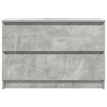 vidaXL Meuble TV gris béton 80x35x54 cm bois d'ingénierie
