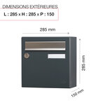 Boite aux lettre  Allure compact gris anthracite 7016M