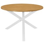 vidaXL Mobilier de salle à manger 5 Pièces MDF Blanc