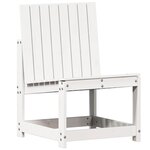 vidaXL Salon de jardin 3 Pièces blanc bois massif de pin