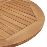 vidaXL Table de jardin ronde Ø85x75 cm bois d'acacia solide
