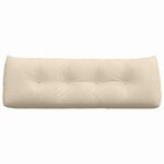 vidaXL Coussin de Dos Crème 140 x 24 x 50 cm tissu