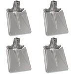 vidaXL Tête de pelle 4 pièces Argent 43 x 32 5 cm Aluminium