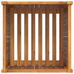 vidaXL Jardinière avec doublure 50x50x100 cm bois massif d'acacia