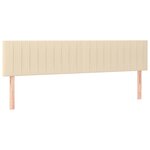 vidaXL Sommier à lattes de lit avec matelas crème 120x190 cm tissu