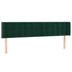 vidaXL Tête de lit à LED Vert foncé 203x16x78/88 cm Velours