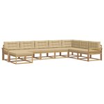 vidaXL Ensemble de canapés d'extérieur 8 pc Blanc et Beige