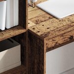 vidaXL Bureau avec tiroir avec étagère avec stockage 2 Pièces Bois ancien