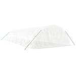vidaXL Serre avec cadre en acier blanc 70 m² 14x5x2 3 m