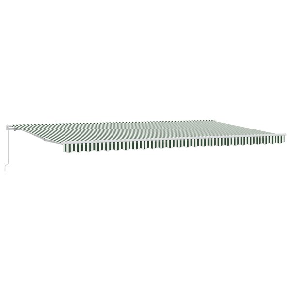 vidaXL Store manuel rétractable vert et blanc 600x300 cm
