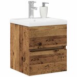vidaXL Cabinet de lavabo Chêne noir 41 x 39 x 62 cm Bois d'ingénierie