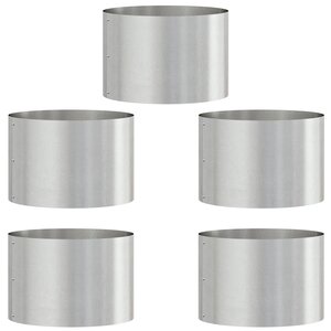 vidaXL Pots de jardin 5 Pièces Argent 30 x 30 x 20 cm Acier inoxydable