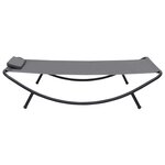 vidaXL Lit de jardin Gris 200x90 cm Acier