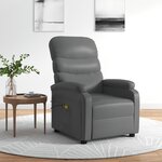 vidaXL Fauteuil de massage électrique Gris Similicuir