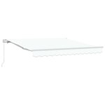 vidaXL Auvent Rétractable Blanc 350 x 250 cm tissu