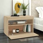 vidaXL Meuble TV avec lumières LED chêne sonoma 60x35x40 cm