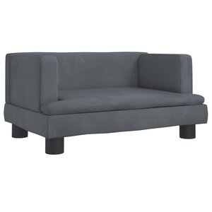 vidaXL Canapé pour enfants gris foncé 60x40x30 cm velours