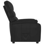 vidaXL Fauteuil inclinable Noir Similicuir
