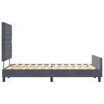 vidaXL Cadre de Lit Gris Foncé 120x190 cm Velours