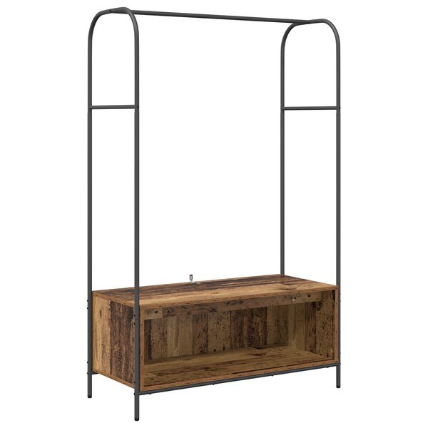 vidaXL Porte-vêtements avec étagères Bois ancien 100x44x160 cm