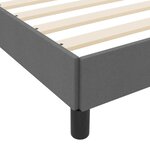 vidaXL Lit à ressorts avec matelas Gris foncé 140 x 200 cm tissu