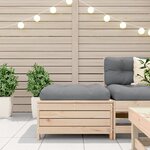 vidaXL Repose-pied de jardin avec coussin bois de pin massif