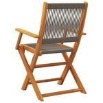 vidaXL Chaises de jardin lot de 2 gris bois d'acacia et polypropylène