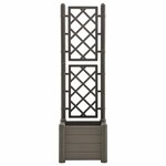vidaXL Jardinière avec treillis 43x43x142 cm PP Anthracite