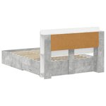 vidaXL Cadre de lit avec rangement Gris béton 150 x 200 cm