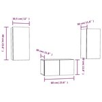 vidaXL Ensemble de meubles TV 3 Pièces Chêne marron Bois d'ingénierie