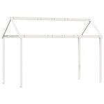 vidaXL Lit superposé et échelle et toit blanc 90x200cm bois pin massif