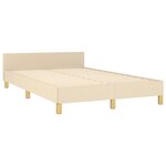 vidaXL Cadre de lit sans matelas crème 120x200 cm tissu