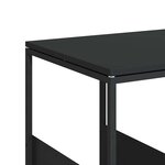 vidaXL Table d'appoint avec roues noir 55x36x63 5 cm bois d'ingénierie