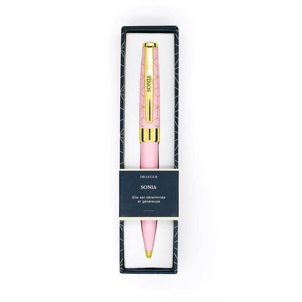 Stylo personnalisé prénom de femme au choix - Pastel Chic - Sonia - Draeger