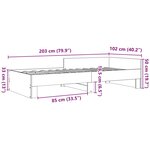 vidaXL Cadre de lit sans matelas chêne sonoma 100x200 cm