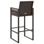 vidaXL Tabourets de bar de jardin lot de 2 marron résine tressée