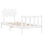 vidaXL Cadre de lit sans matelas blanc 90x200 cm bois de pin massif